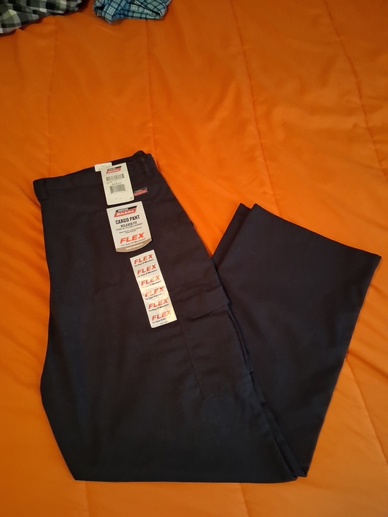 Dickies Other - Dickies FLEX Men’s Relaxed Fit Cargo Pants Black 44W Twill Cotton Blend